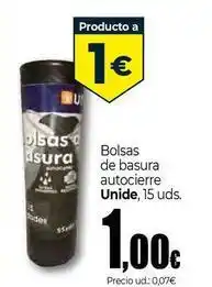 Unide Supermercados Unide - bolsas de basura autocierre oferta