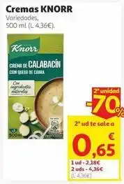 Alcampo Knorr - cremas oferta