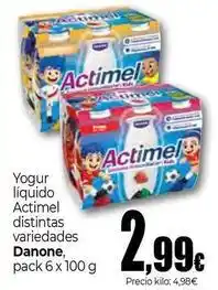 Unide Supermercados Danone - yogur liquido actimel distintas oferta