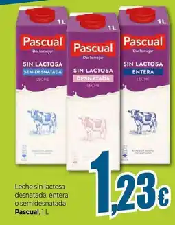 Unide Supermercados Pascual - leche sin lactosa desnatada entera o semidesnatada oferta