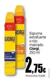 Unide Supermercados Giorgi - espuma extrafuerte o rizo marcado oferta