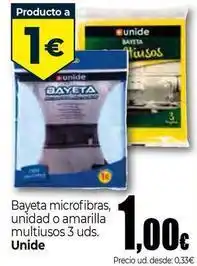 Unide Supermercados Unide - bayeta microfibras, unidad o marilla multiusos oferta