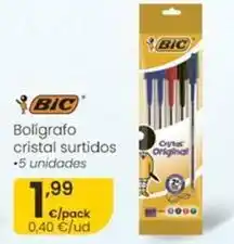 Eroski Bic - boligrafo cristal surtidos oferta