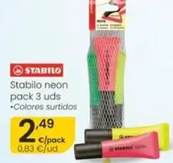 Eroski Stabilo - neon oferta