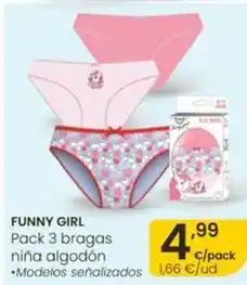 Eroski Funny girl - bragas niña algodón oferta