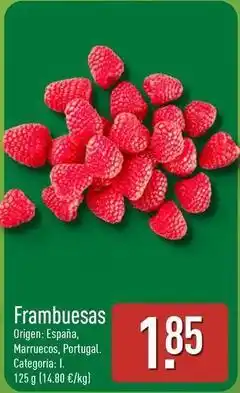 ALDI Frambuesas oferta