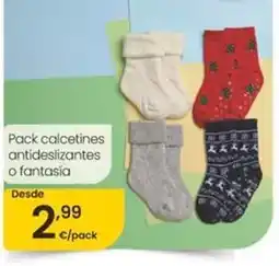 Eroski Pack calcetines antideslizantes o fantasía oferta