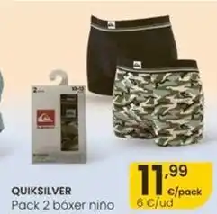 Eroski Quiksilver - pack 2 boxer nino oferta