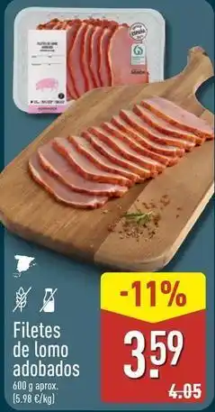 ALDI Filetes de lomo adobados oferta