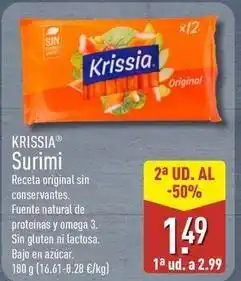 ALDI Krissia - suimi receta original sin conservantes oferta