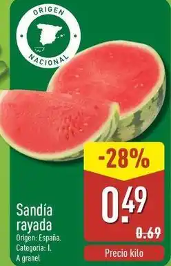 ALDI Sandía rayada oferta
