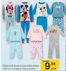Eroski Pijamas licencias infantiles oferta