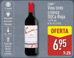 ALDI Cune - vino tinto crianza doca rioja oferta