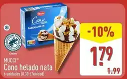 ALDI Mucci - cono helado nata oferta