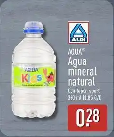 ALDI Aqua mineral natural con tapon sport oferta