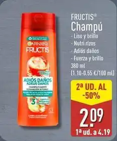 ALDI Garnier - fructis champú liso y brillo oferta