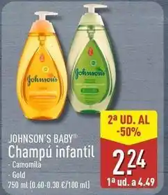 ALDI Johnson's - champú infantil camomila oferta