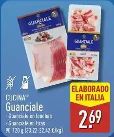 ALDI Cucina guanciale guanciale en lonchas oferta