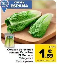 Carrefour Market Carrefour - corazón de lechuga romana el mercado oferta