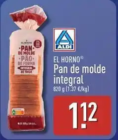 ALDI Pan de molde integral oferta