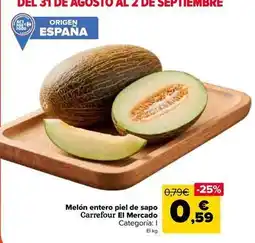 Carrefour Market Carrefour - melón entero piel de sapo oferta