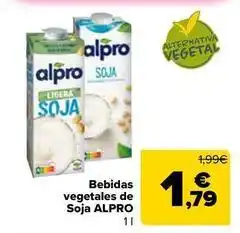 Carrefour Market Alpro - bebidas vegetales de soja oferta