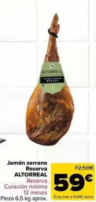 Carrefour Market Altorreal - jamón serrano reserva oferta