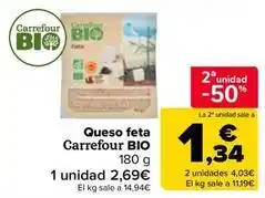 Carrefour Market Carrefour bio - queso feta oferta