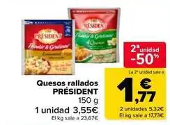 Carrefour Market Président - quesos rallados oferta