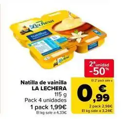 Carrefour Market La lechera - natilla de vainilla oferta