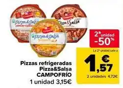 Carrefour Market Campofrío - pizzas refrigeradas pizza&salsa oferta