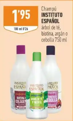Supermercados Deza Instituto español - champú árbol de té. biotina, argán o cebolla oferta