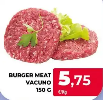 Burger meat vacuno