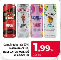 Spar La Palma Havana Club Beefeater Malibú o Absolut oferta