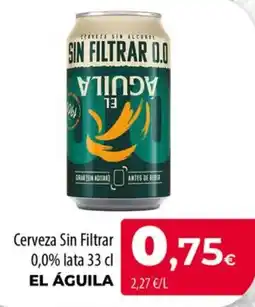 Spar La Palma El Águila cerveza sin filtrar 0,0% oferta