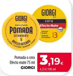 Spar La Palma Giorgi pomada o cera efecto mate oferta