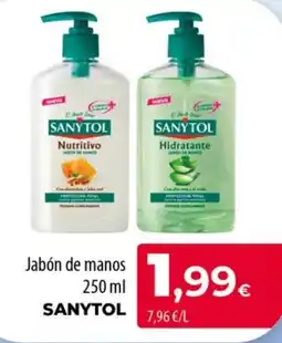 Spar La Palma Sanytol jabón de manos oferta