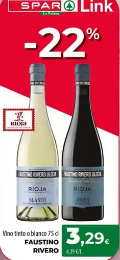 Spar La Palma Faustino Rivero vino tinto o blanco oferta