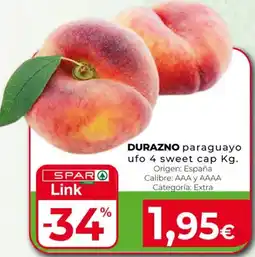 Spar La Palma spar link durazno paraguayo ufo 4 sweet cap oferta