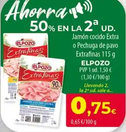 Spar La Palma Elpozo jamón cocido extra oferta