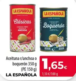 Spar La Palma la española aceituna r/anchoa o boquerón oferta