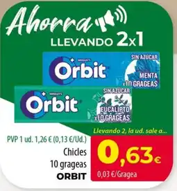 Spar La Palma Orbit chicles 10 grageas oferta