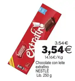 Plenus Supermercados Nestle chocolate con leite extrafino oferta