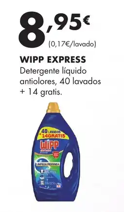 Supermercados Lupa Wipp express detergente liquido antiolores oferta