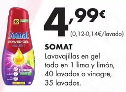 Supermercados Lupa Somat lavavajillas en gel todo en 1 lima y limón oferta