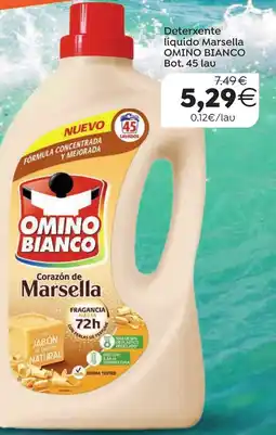 Plenus Supermercados Omino Bianco detergente líquido Marsella oferta