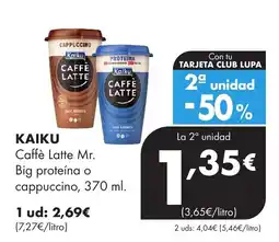 Supermercados Lupa Kaiku Caffè Latte Mr. oferta