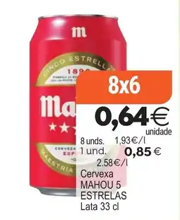Plenus Supermercados Mahou 5 Estrellas oferta