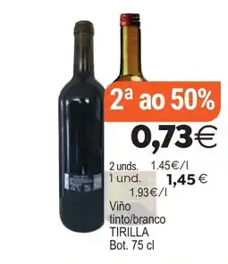 Plenus Supermercados Tirilla viño tinto/branco oferta