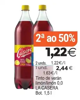 Plenus Supermercados La Casera tinto de verán limón/limón 0,0 oferta